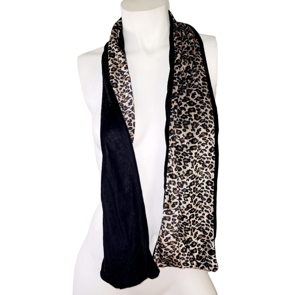 Boutique Accessories - 4/$25 Leopard Print Velvet Skinny Scarf Reversable Boutique New